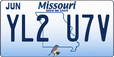 MO license plate YL2U7V