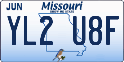 MO license plate YL2U8F