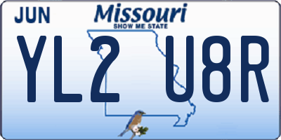 MO license plate YL2U8R