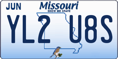 MO license plate YL2U8S