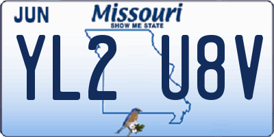 MO license plate YL2U8V