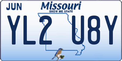 MO license plate YL2U8Y
