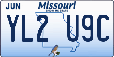 MO license plate YL2U9C