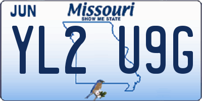 MO license plate YL2U9G