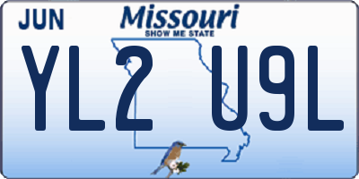 MO license plate YL2U9L