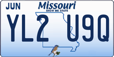MO license plate YL2U9Q