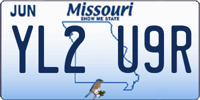 MO license plate YL2U9R