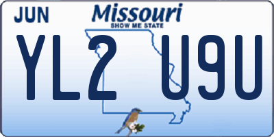 MO license plate YL2U9U