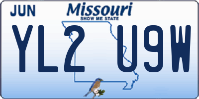 MO license plate YL2U9W
