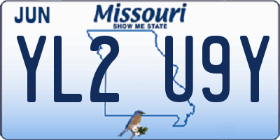 MO license plate YL2U9Y