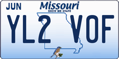MO license plate YL2V0F
