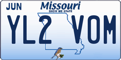 MO license plate YL2V0M