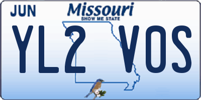 MO license plate YL2V0S