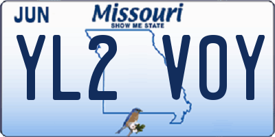 MO license plate YL2V0Y