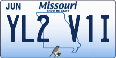MO license plate YL2V1I
