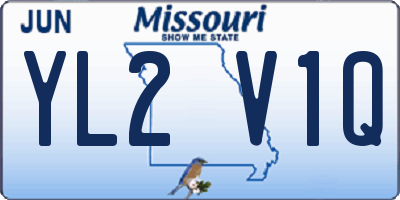 MO license plate YL2V1Q