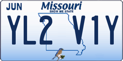 MO license plate YL2V1Y