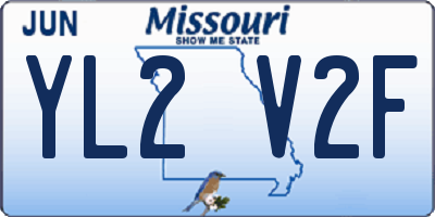 MO license plate YL2V2F