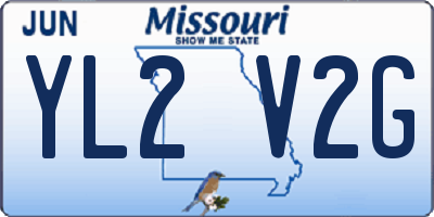 MO license plate YL2V2G