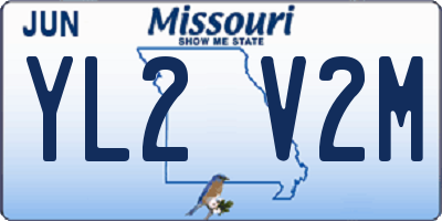 MO license plate YL2V2M