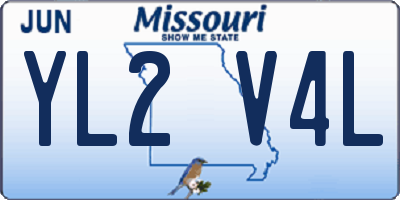 MO license plate YL2V4L