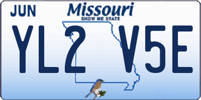 MO license plate YL2V5E