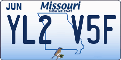 MO license plate YL2V5F