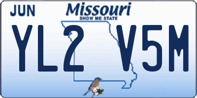 MO license plate YL2V5M