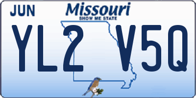MO license plate YL2V5Q
