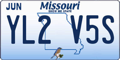 MO license plate YL2V5S