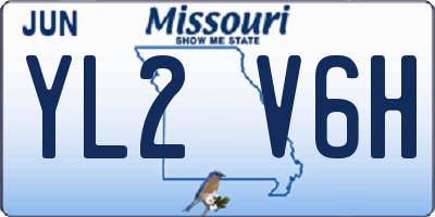 MO license plate YL2V6H