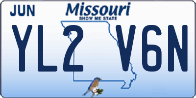 MO license plate YL2V6N