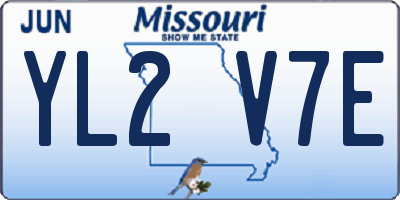 MO license plate YL2V7E