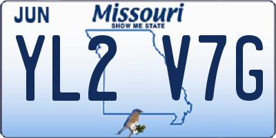 MO license plate YL2V7G