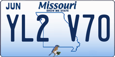 MO license plate YL2V7O
