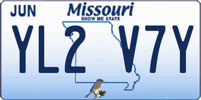 MO license plate YL2V7Y