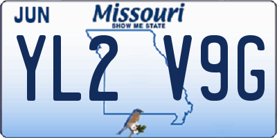 MO license plate YL2V9G