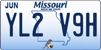 MO license plate YL2V9H
