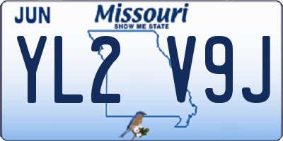 MO license plate YL2V9J