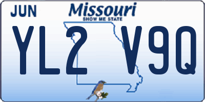 MO license plate YL2V9Q