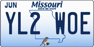 MO license plate YL2W0E