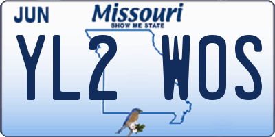 MO license plate YL2W0S