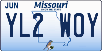 MO license plate YL2W0Y