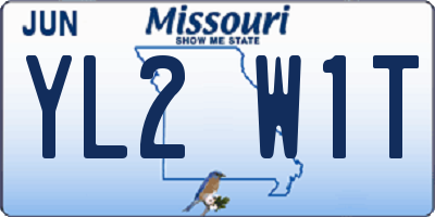 MO license plate YL2W1T