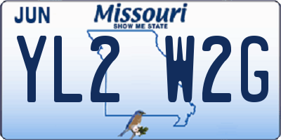MO license plate YL2W2G