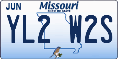 MO license plate YL2W2S