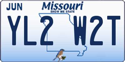 MO license plate YL2W2T