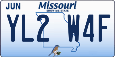 MO license plate YL2W4F