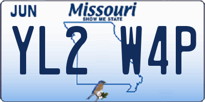 MO license plate YL2W4P