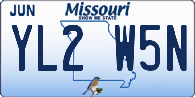 MO license plate YL2W5N